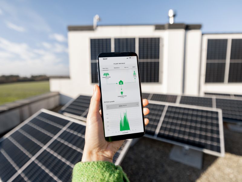 Técnico Azimute instalando painel solar fotovoltaico
